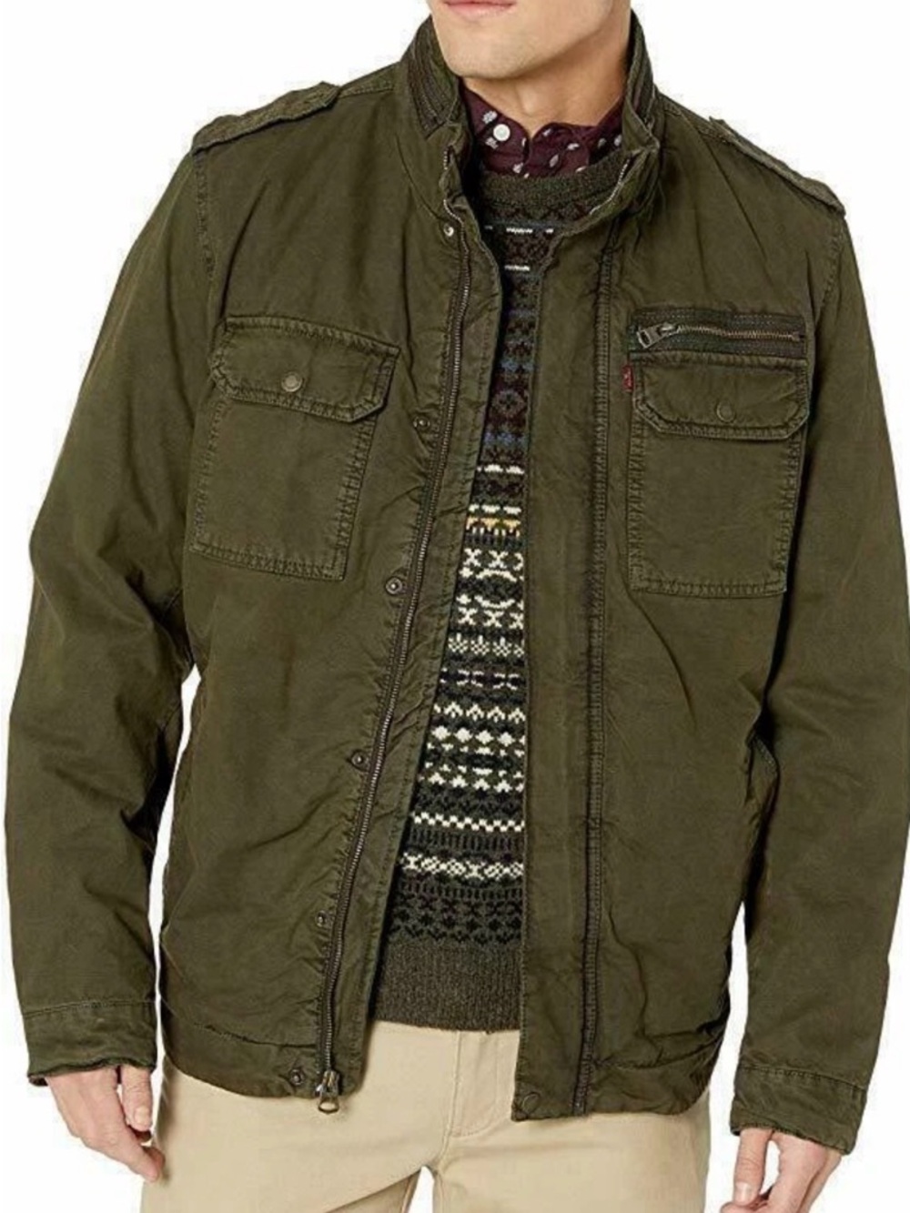 Levi’s | Washed Cotton Military Jacket | M